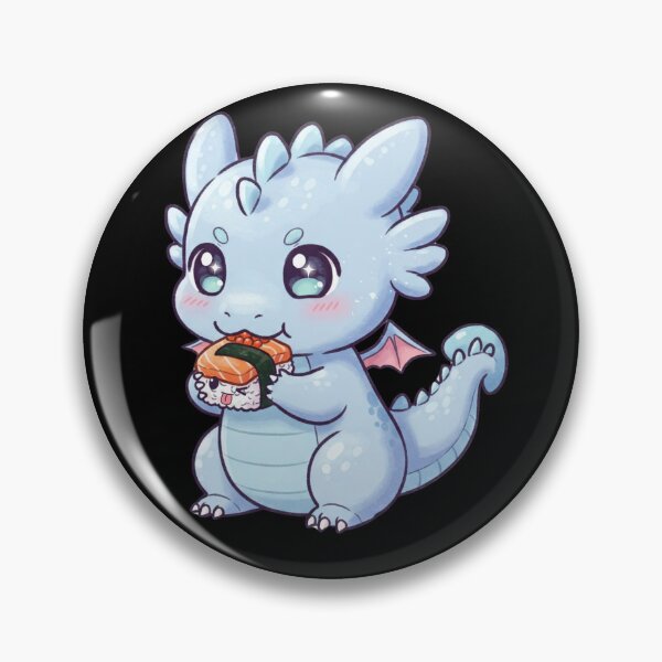 Item preview, Cute Little Dragon Eating Sushi designed and sold by Claustronautas.
