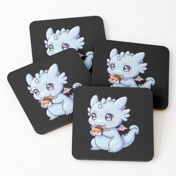 Item preview, Cute Little Dragon Eating Sushi designed and sold by Claustronautas.