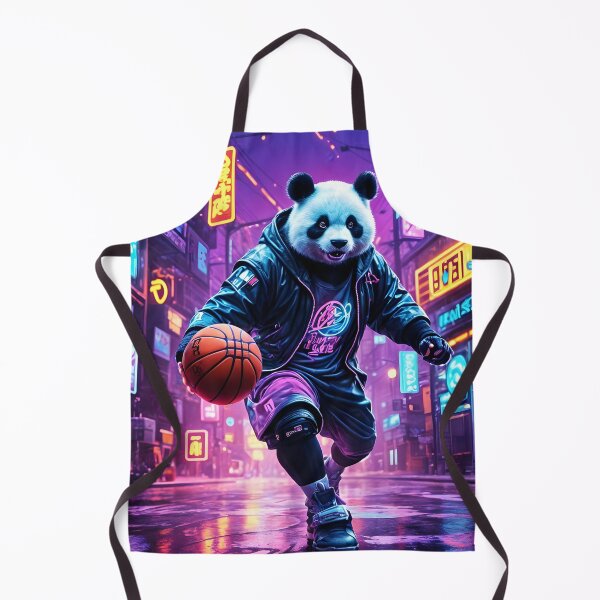 Item preview, Cyber Slam Panda – Futuristic Basketball Animal from the Neon League designed and sold by MOKAdesign.