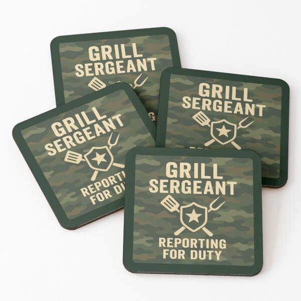 Item preview, Grill Sergeant Reporting for Duty designed and sold by ShirtsRGood-Wear Your Personality with Shirts R Good. .