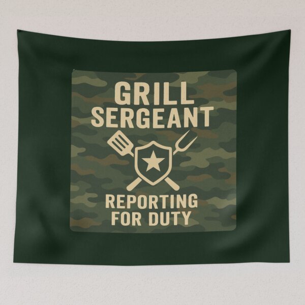 Item preview, Grill Sergeant Reporting for Duty designed and sold by ShirtsRGood-Wear Your Personality with Shirts R Good. .