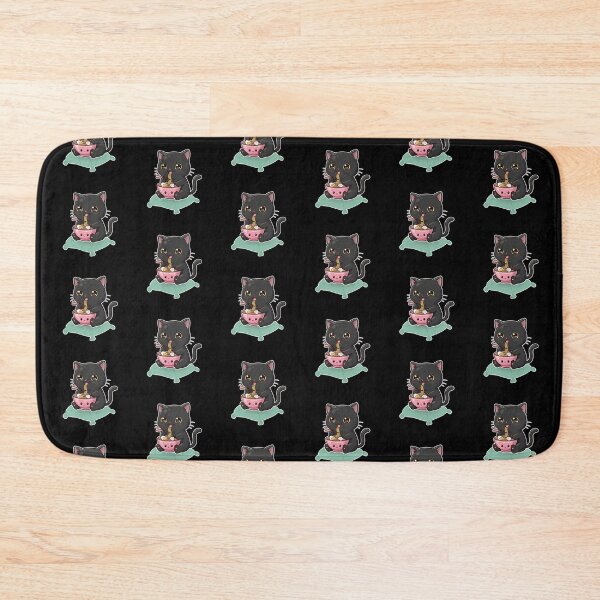 Item preview, Cute Black Cat Eating Ramen designed and sold by Claustronautas.
