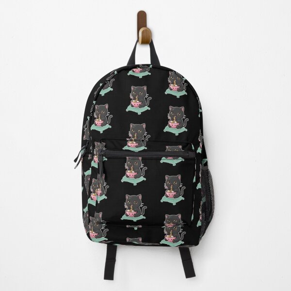 Item preview, Cute Black Cat Eating Ramen designed and sold by Claustronautas.