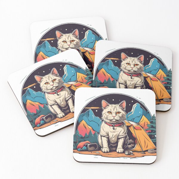 Item preview, cute cat at the campsite designed and sold by Karaz's Animal Kingdom.