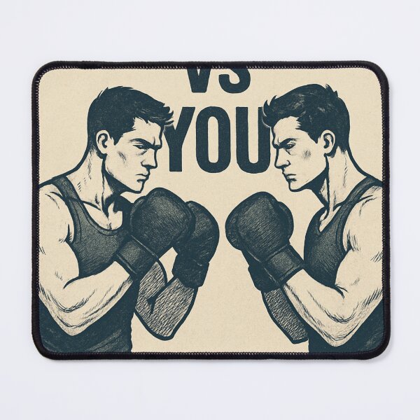 Item preview, "It’s You vs You" – Grit & Discipline Boxing Poster designed and sold by DamnOspin.