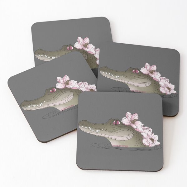 Item preview, Magnoligator- Magnolias and Alligator Animal-Flower Hybrid designed and sold by Marguerite Artistry.