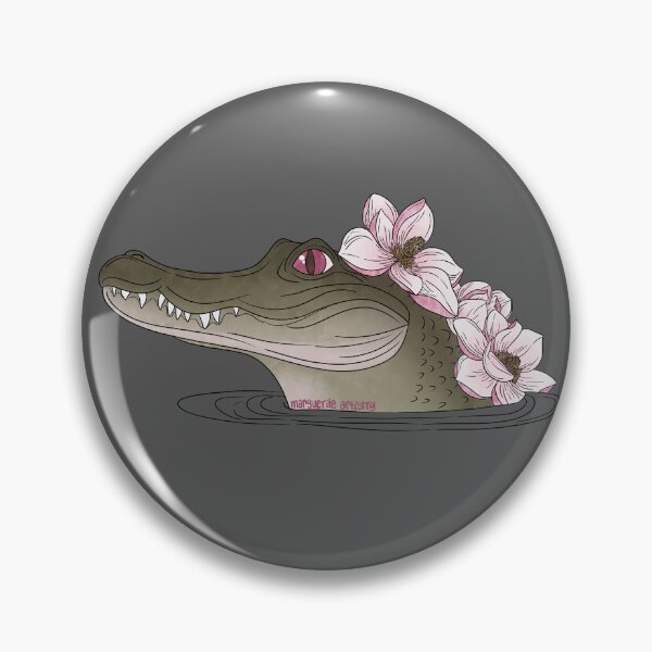 Item preview, Magnoligator- Magnolias and Alligator Animal-Flower Hybrid designed and sold by Marguerite Artistry.