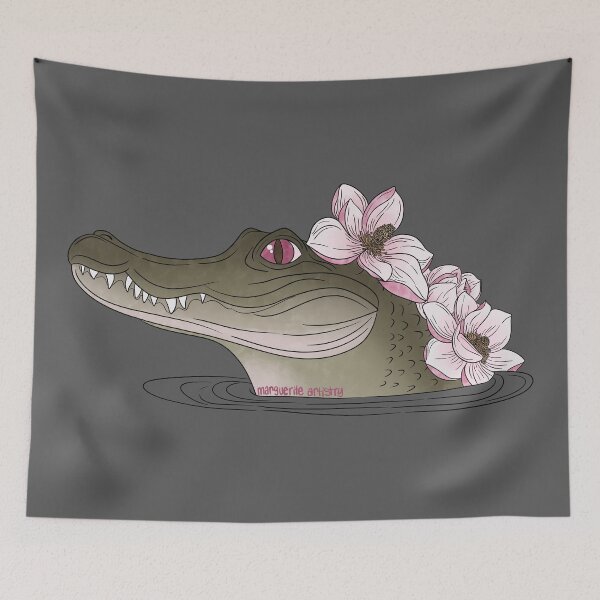 Item preview, Magnoligator- Magnolias and Alligator Animal-Flower Hybrid designed and sold by Marguerite Artistry.