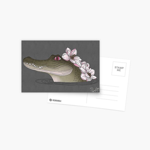 Item preview, Magnoligator- Magnolias and Alligator Animal-Flower Hybrid designed and sold by Marguerite Artistry.
