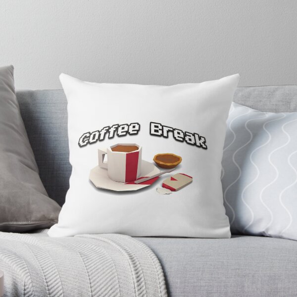 Low-Poly Coffee Break Throw Pillow