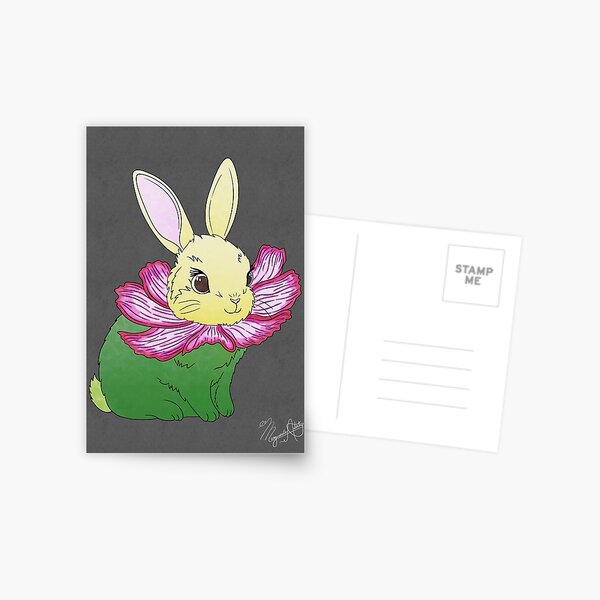 Item preview, Cosmo Cottontail- Cosmo Flower and Bunny Rabbit Animal-Flower Hybrid  designed and sold by Marguerite Artistry.