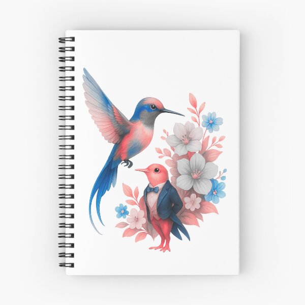 Item preview, Hummingbird & Spring Flowers – Pastel Artistic Illustration designed and sold by branaghbel.