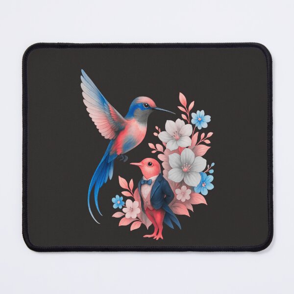 Item preview, Hummingbird & Spring Flowers – Pastel Artistic Illustration designed and sold by branaghbel.