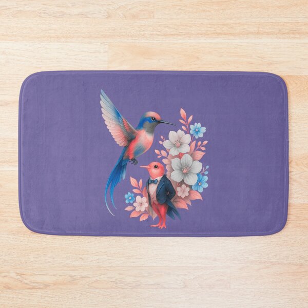 Item preview, Hummingbird & Spring Flowers – Pastel Artistic Illustration designed and sold by branaghbel.