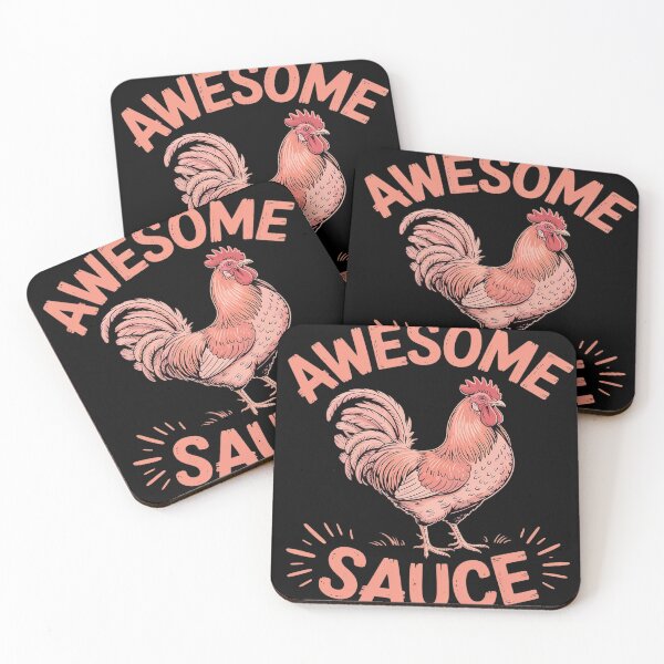 Item preview, Awesome Sauce with Picture of Rooster Funny designed and sold by MAKOPOKOShop.