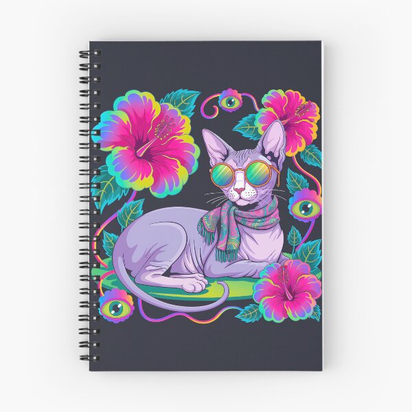 Item preview, Trippy Sphynx Cat – Psychedelic Floral Art for Cat Lovers and Dreamers designed and sold by paulo silveira.