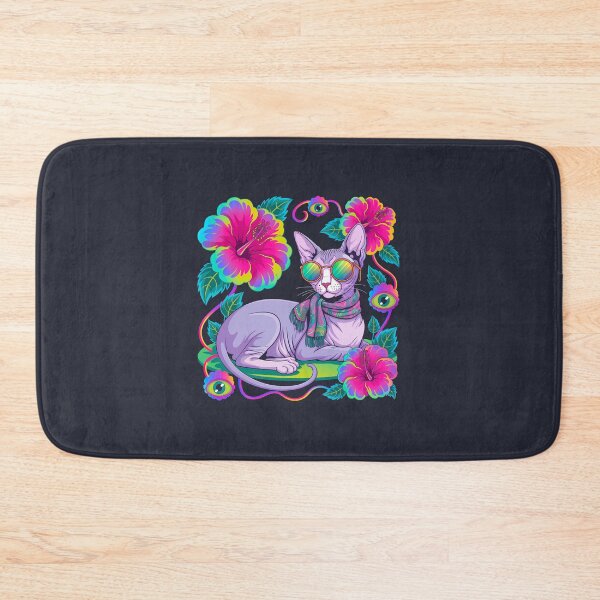 Item preview, Trippy Sphynx Cat – Psychedelic Floral Art for Cat Lovers and Dreamers designed and sold by paulo silveira.