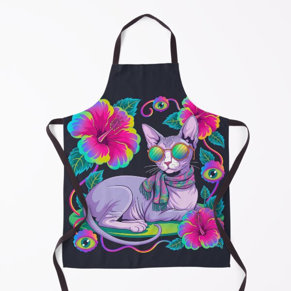 Item preview, Trippy Sphynx Cat – Psychedelic Floral Art for Cat Lovers and Dreamers designed and sold by paulo silveira.