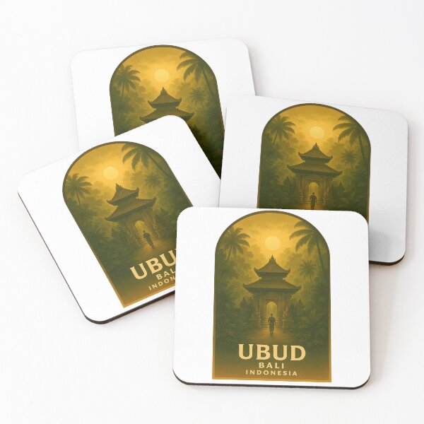 Item preview, Ubud Bali Indonesia - golden hour temple designed and sold by LoveLabDesign.