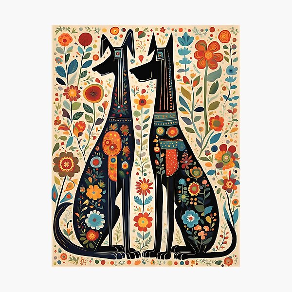 Item preview, Mattie & Herbert in Folk Art style designed and sold by Genevieve Crabe.