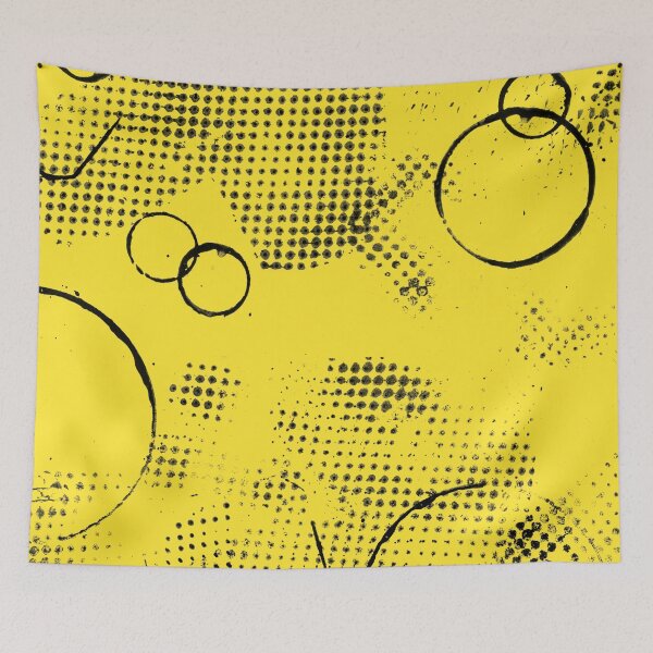 Item preview, Yellow and Black Avant Garde pattern designed and sold by Patterns-2024.