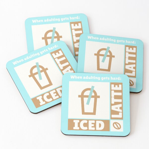 Item preview, When Adulting Gets Hard, Iced Latte, Coffee Lovers designed and sold by PureGoldDesigns.
