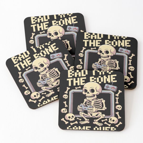 Item preview, Bad Two the Bone Skeleton Gamer designed and sold by MAKOPOKOShop.