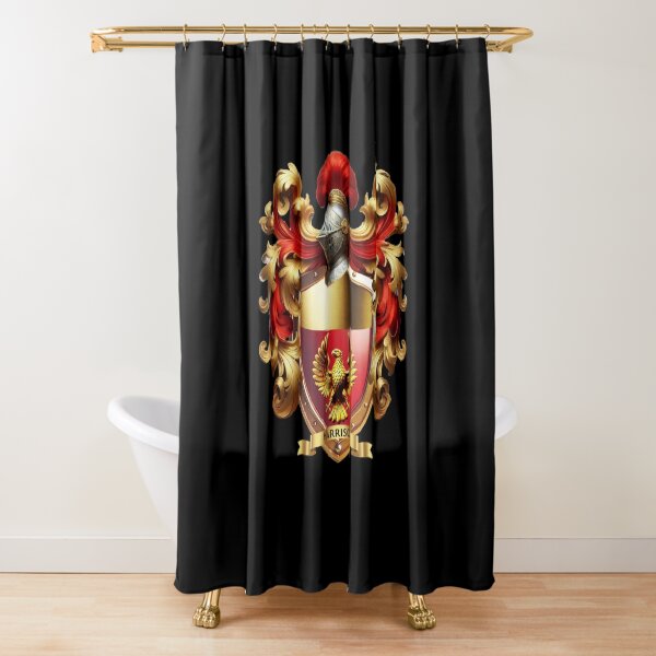 Item preview, Harrison Family Crest   Golden Eagle of Power on Red and Gold Shield designed and sold by Highlandkings.