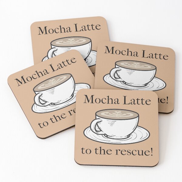 Item preview, Mocha Latte to the Rescue Latte Lovers designed and sold by PureGoldDesigns.