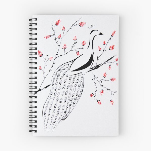 Item preview, Minimalist Peacock | Peacock on Branch Line Drawing | Peacocks Zen Art designed and sold by AngelaMarieArt.