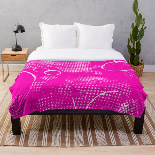 Item preview, Hot Pink and White Avant Garde pattern designed and sold by Patterns-2024.