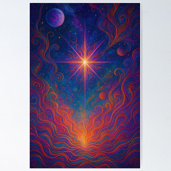 Item preview, "Celestial Bloom" – Psychedelic Starburst Universe designed and sold by DamnOspin.