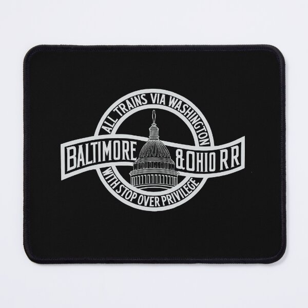 Item preview, Vintage Baltimore and Ohio Railroad - All Trains Via Washington With Stop Over Privilege designed and sold by QuayTradingCo.