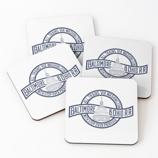 Item preview, Vintage Baltimore and Ohio Railroad - All Trains Via Washington designed and sold by QuayTradingCo.