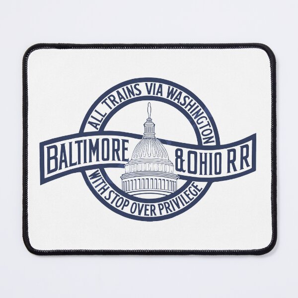 Item preview, Vintage Baltimore and Ohio Railroad - All Trains Via Washington designed and sold by QuayTradingCo.
