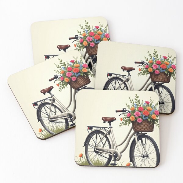 Item preview, Bicycle with Flowers designed and sold by LeytonKit.