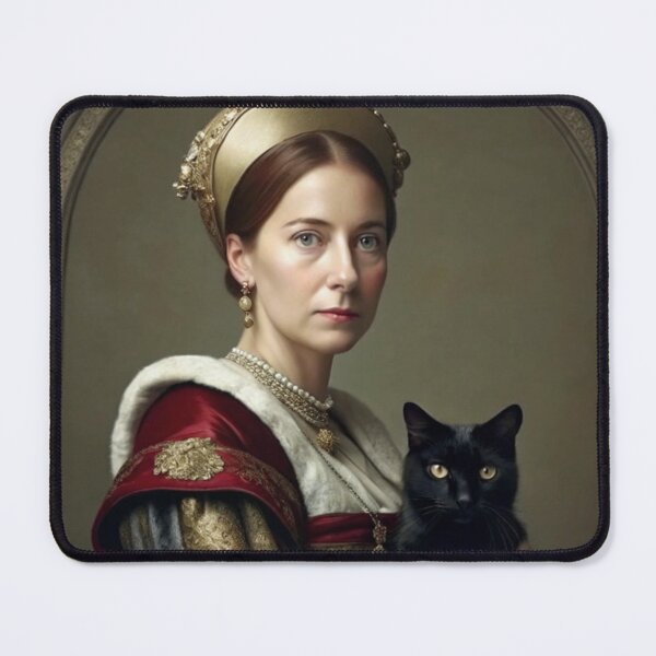 Item preview, Renaissance Beauty and Her Midnight Cat designed and sold by Yas_oma.