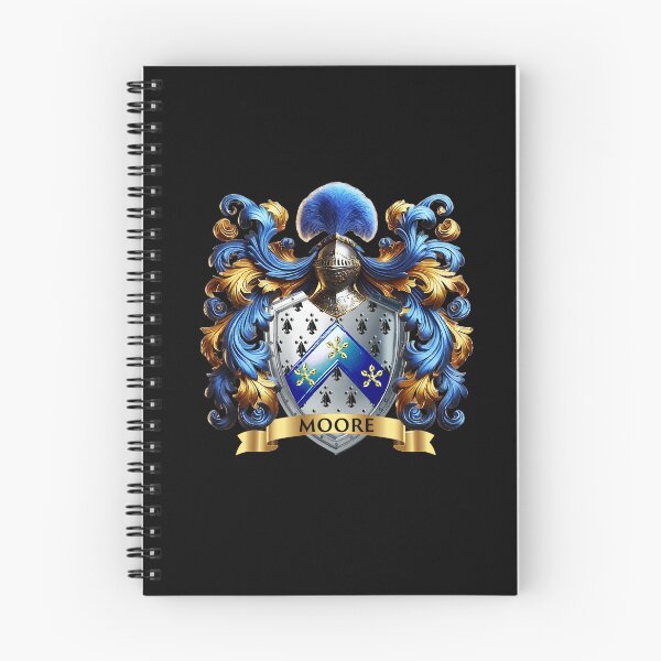 Item preview, Moore Family Crest   Regal Blue Chevron on Silver Ermine Shield designed and sold by Highlandkings.