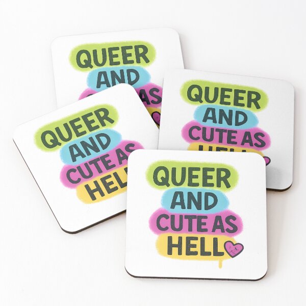 Item preview, Queer and Cute as Hell – Bold Neon Typography designed and sold by Haus Of Sin.