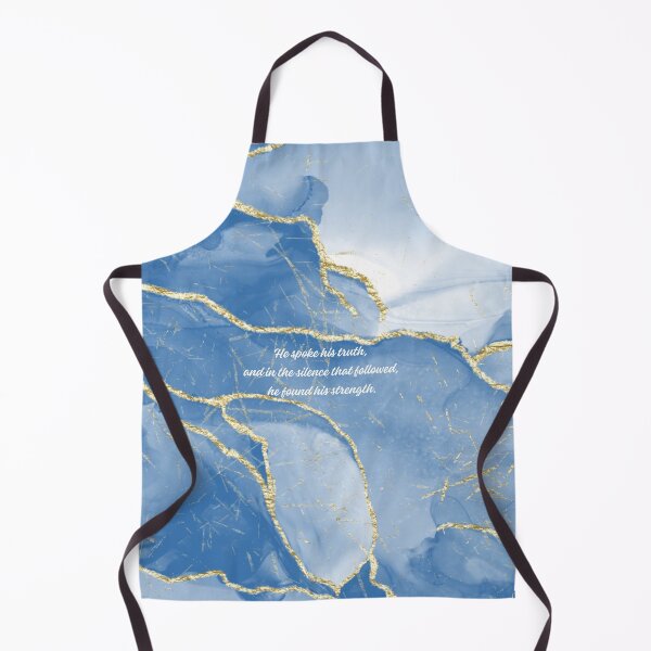Item preview, Modern Marble Art – Empowering Quote for Him in Blue and Gold designed and sold by WHDProduction45.