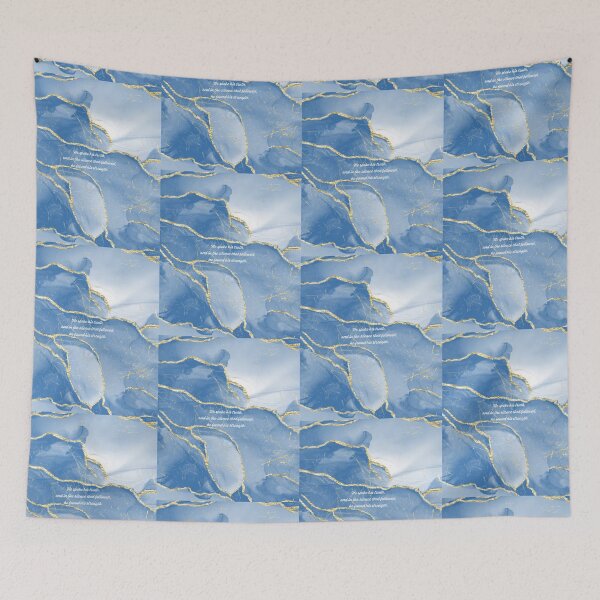 Item preview, Modern Marble Art – Empowering Quote for Him in Blue and Gold designed and sold by WHDProduction45.