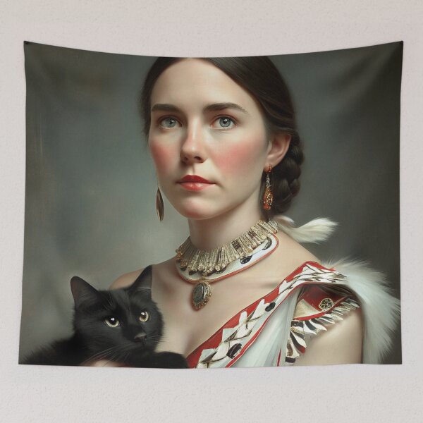 Item preview, 1800s Aristocratic Woman with Midnight Cat designed and sold by Yas_oma.