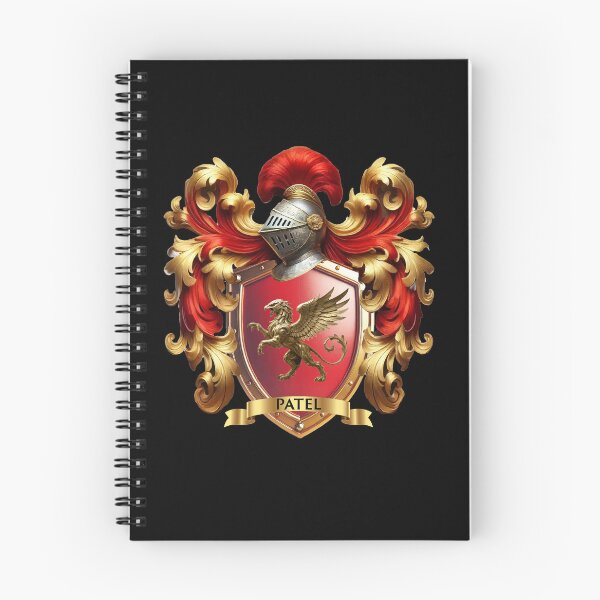 Item preview, Patel Family Crest   Regal Griffin Red and Gold Shield Emblem designed and sold by Highlandkings.