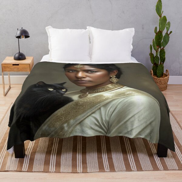 Item preview, Royal Lady of India with Mysterious Cat designed and sold by Yas_oma.