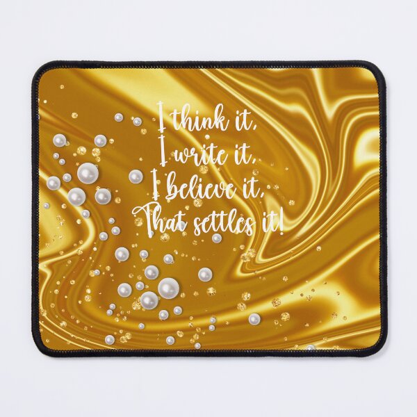 Item preview, Empowering Manifestation Quote on Gold Marble Background designed and sold by WHDProduction45.