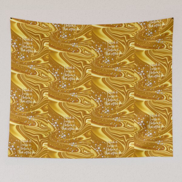 Item preview, Empowering Manifestation Quote on Gold Marble Background designed and sold by WHDProduction45.