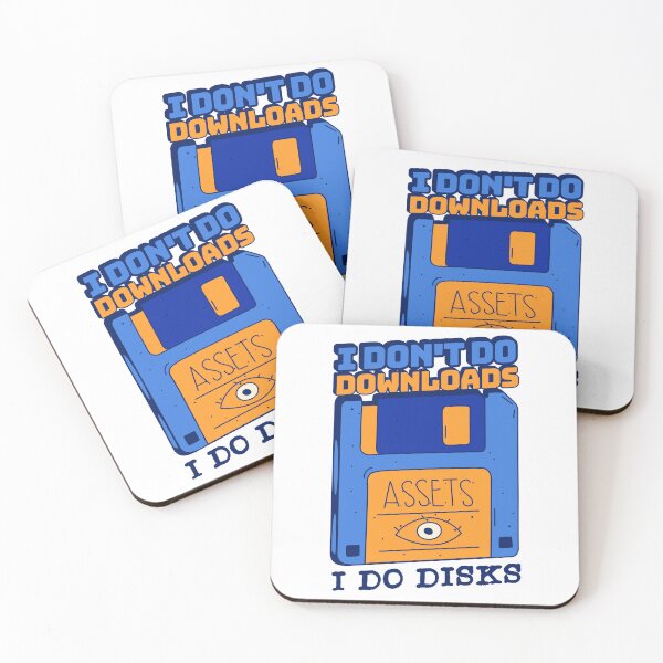 Item preview, I Don’t Do Downloads I Do Disks – Funny Retro Tech Design designed and sold by Honominu.