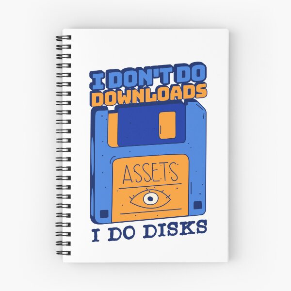 Item preview, I Don’t Do Downloads I Do Disks – Funny Retro Tech Design designed and sold by Honominu.