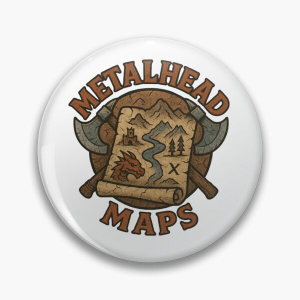 Item preview, Metalhead Maps Logo  designed and sold by MetalheadMinis.