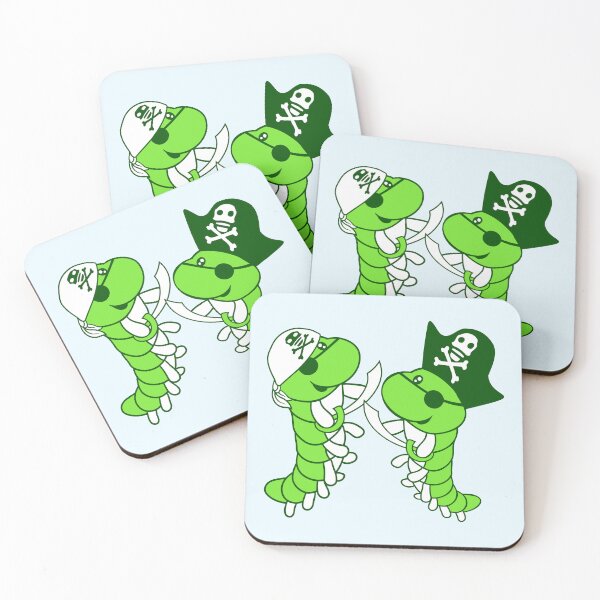 Item preview, 2 Cute Caterpillars Pirates Team Two Friends Comic designed and sold by shirt-o-mat.